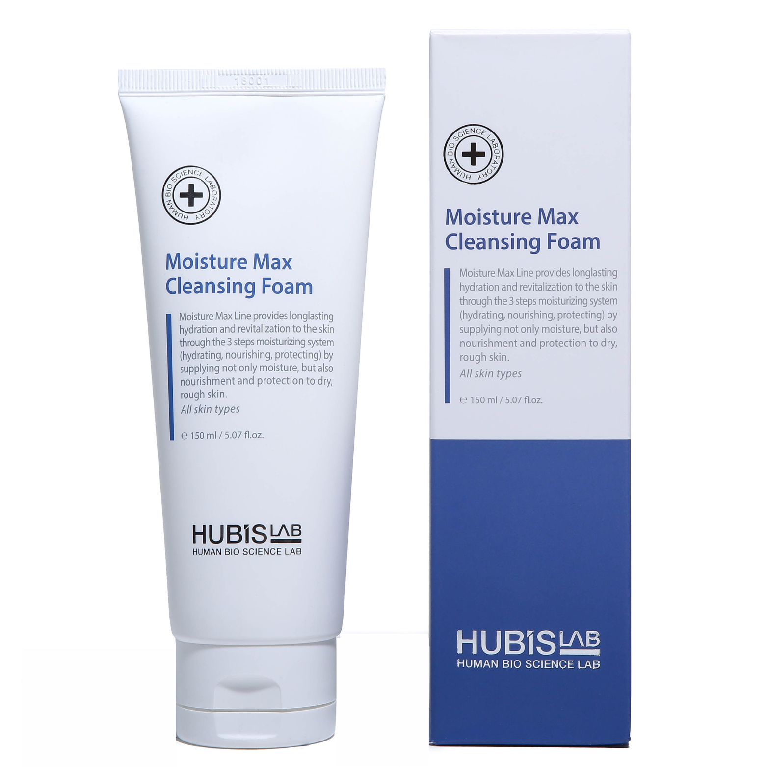 HUBISLAB MOISTURE MAX Cleansing Foam, VEIDO PRAUSIKLIS, 150 ML